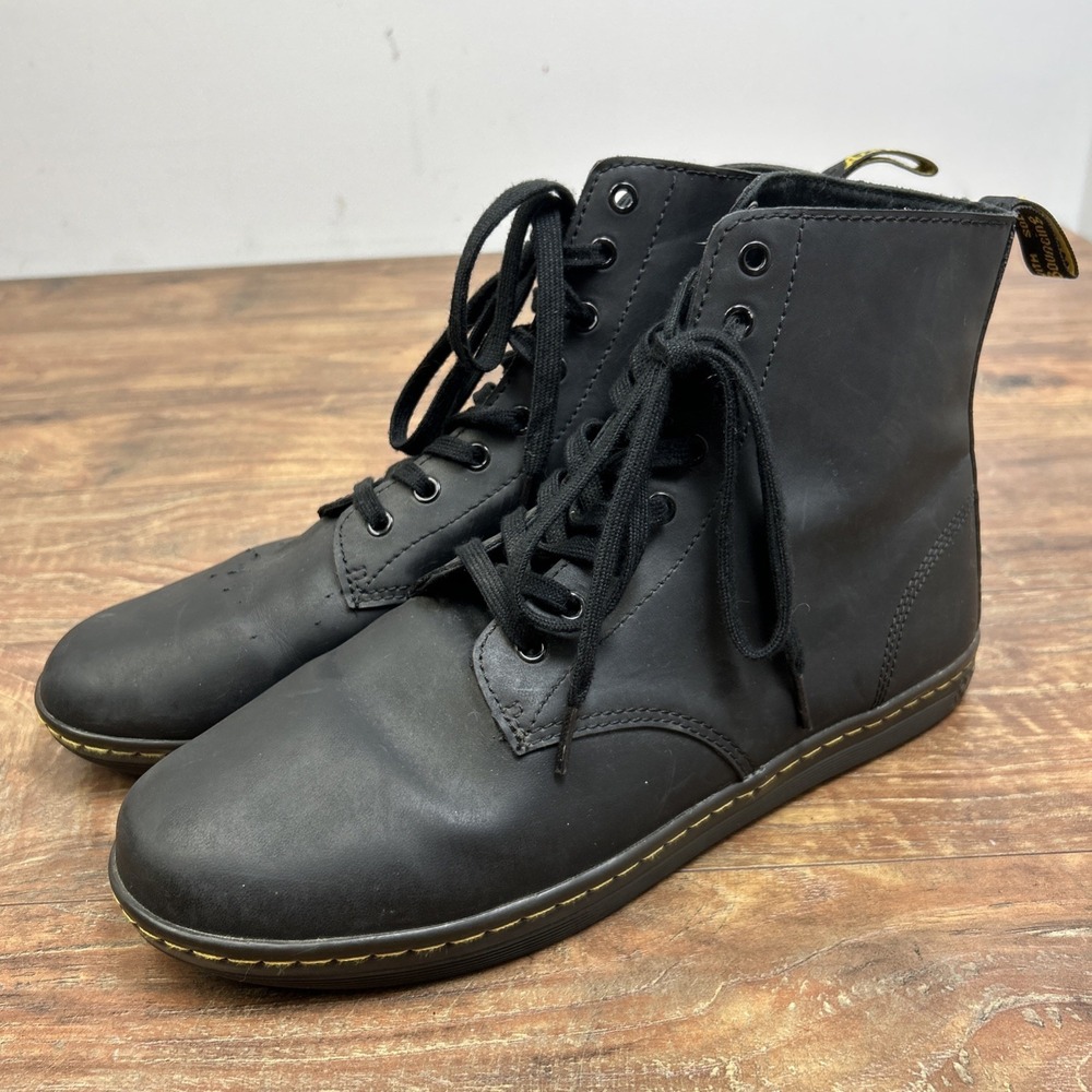 Dr. Martens Doc Boots Mens 13M Black Leather Tobias Casual Goth Grunge